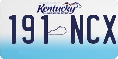 KY license plate 191NCX