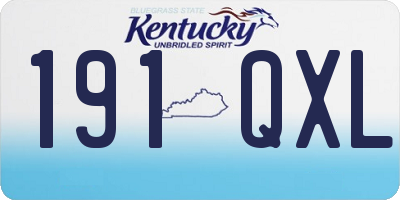 KY license plate 191QXL