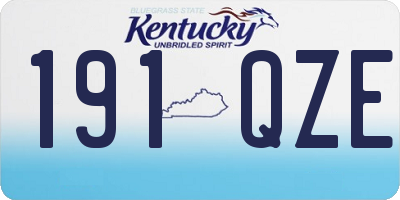KY license plate 191QZE