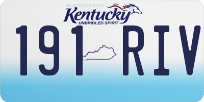 KY license plate 191RIV