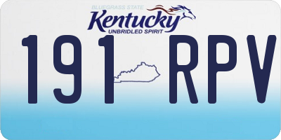 KY license plate 191RPV