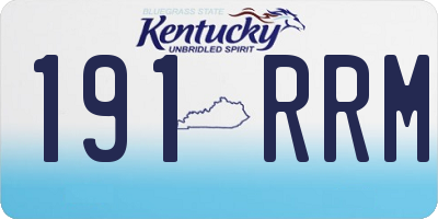 KY license plate 191RRM
