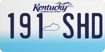 KY license plate 191SHD