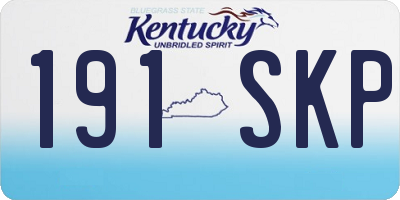 KY license plate 191SKP