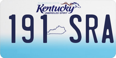 KY license plate 191SRA