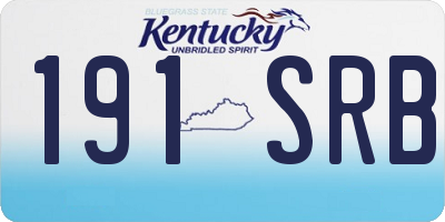 KY license plate 191SRB
