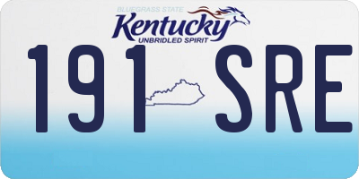 KY license plate 191SRE