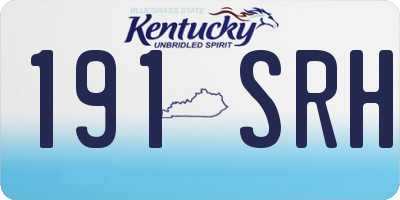 KY license plate 191SRH