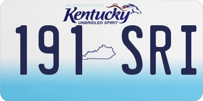 KY license plate 191SRI