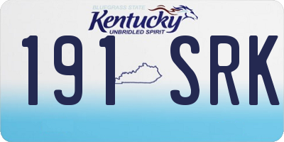 KY license plate 191SRK