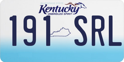 KY license plate 191SRL