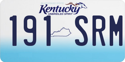 KY license plate 191SRM