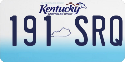 KY license plate 191SRQ