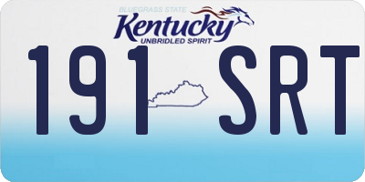 KY license plate 191SRT