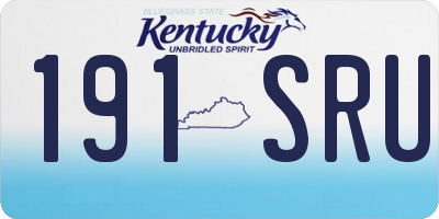 KY license plate 191SRU