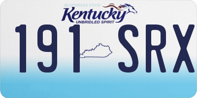 KY license plate 191SRX