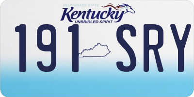 KY license plate 191SRY
