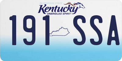 KY license plate 191SSA