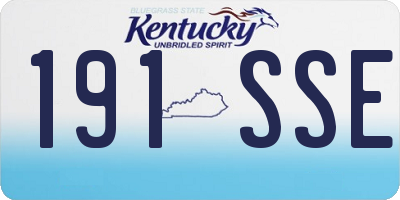 KY license plate 191SSE
