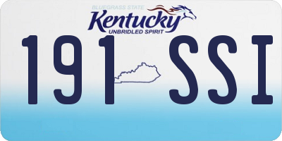 KY license plate 191SSI