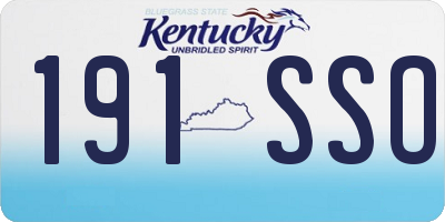 KY license plate 191SSO