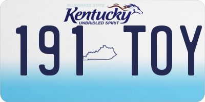 KY license plate 191TOY