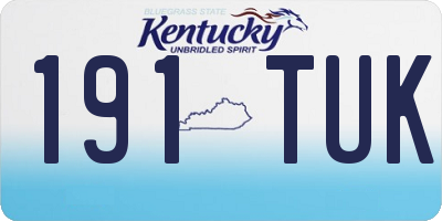KY license plate 191TUK