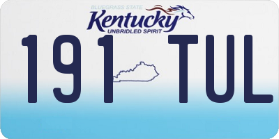 KY license plate 191TUL