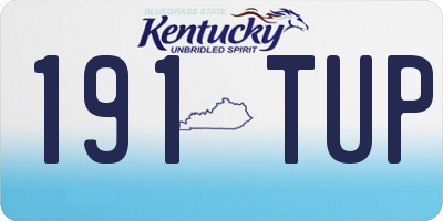 KY license plate 191TUP
