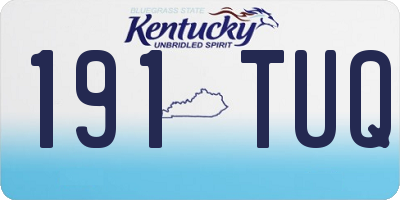 KY license plate 191TUQ