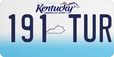 KY license plate 191TUR