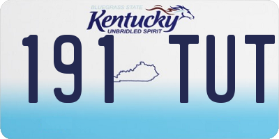 KY license plate 191TUT