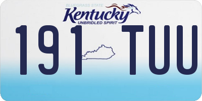 KY license plate 191TUU