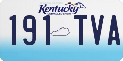 KY license plate 191TVA