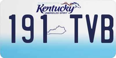 KY license plate 191TVB