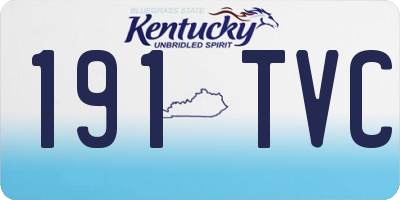 KY license plate 191TVC