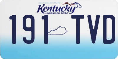 KY license plate 191TVD
