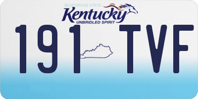 KY license plate 191TVF