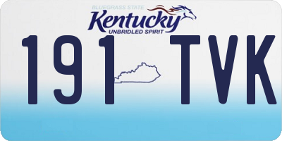KY license plate 191TVK