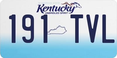 KY license plate 191TVL