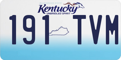 KY license plate 191TVM