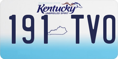 KY license plate 191TVO