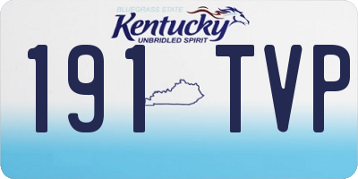 KY license plate 191TVP