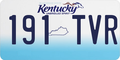 KY license plate 191TVR
