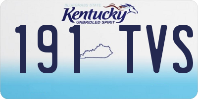 KY license plate 191TVS