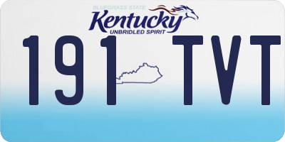 KY license plate 191TVT
