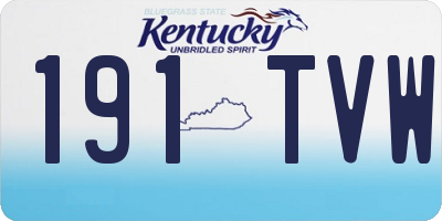 KY license plate 191TVW