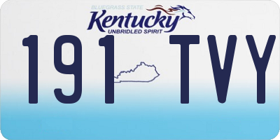 KY license plate 191TVY