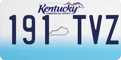KY license plate 191TVZ