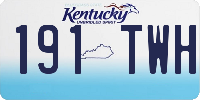 KY license plate 191TWH
